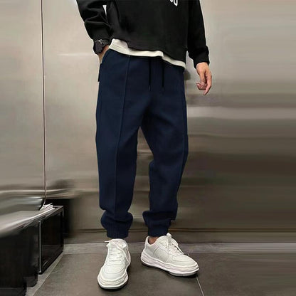 Comfortable Fleece Jogger Pants for Women with Elastic Waist Drawstring Tapered Ribbed Cuff Casual Style