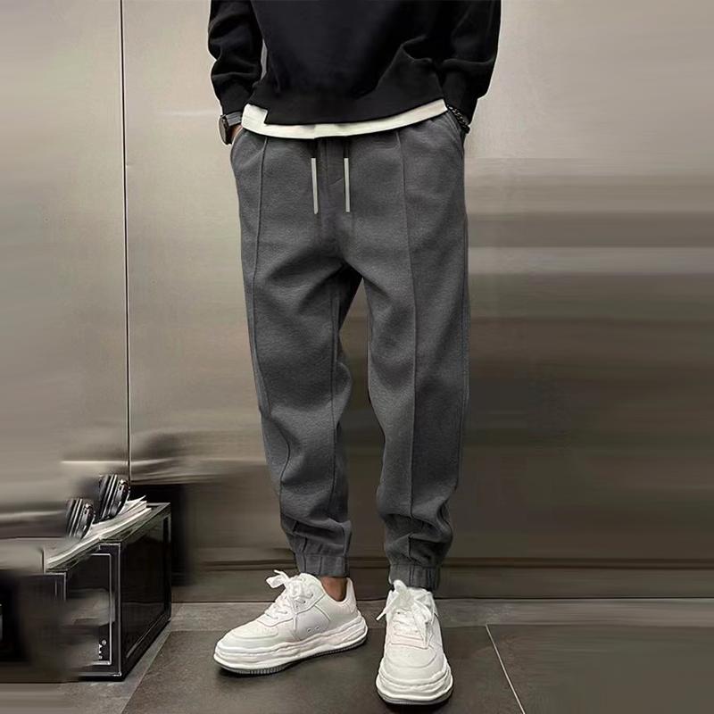 Comfortable Fleece Jogger Pants for Women with Elastic Waist Drawstring Tapered Ribbed Cuff Casual Style