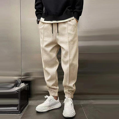 Comfortable Fleece Jogger Pants for Women with Elastic Waist Drawstring Tapered Ribbed Cuff Casual Style