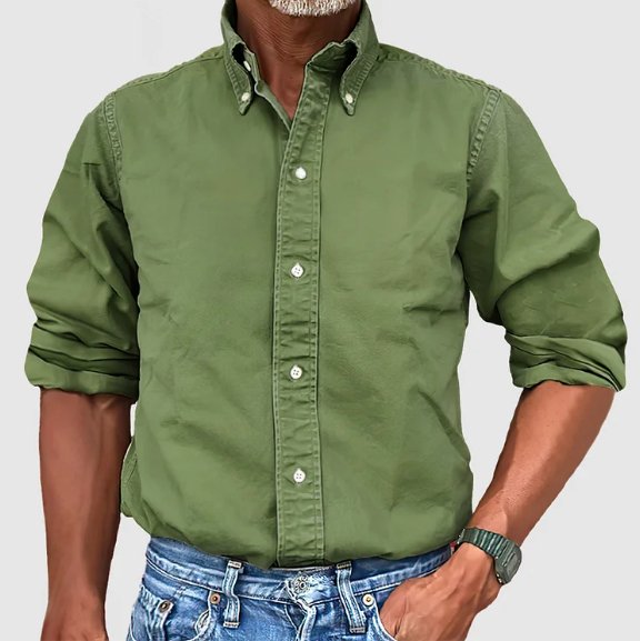 Effortless Cotton Button Up Shirt for Women with Collar Long Sleeve Relaxed Casual Style
