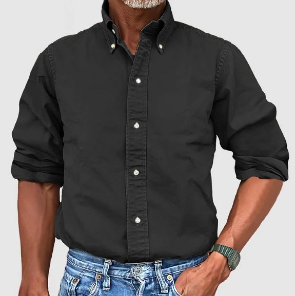 Effortless Cotton Button Up Shirt for Women with Collar Long Sleeve Relaxed Casual Style