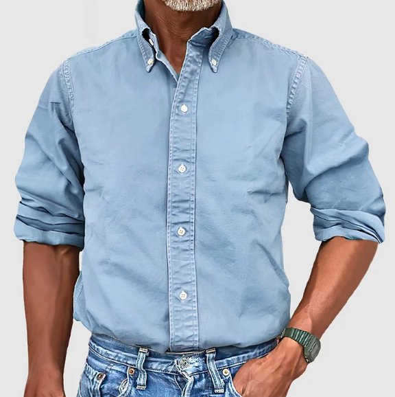 Effortless Cotton Button Up Shirt for Women with Collar Long Sleeve Relaxed Casual Style