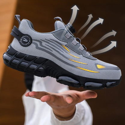 Effortless Mesh Fashion Sneaker for Women with Dial Lace Closure Chunky Sole Athletic Style