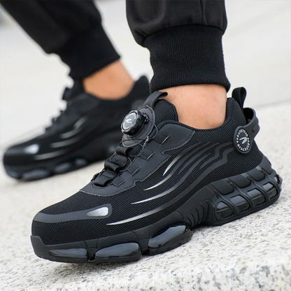 Effortless Mesh Fashion Sneaker for Women with Dial Lace Closure Chunky Sole Athletic Style