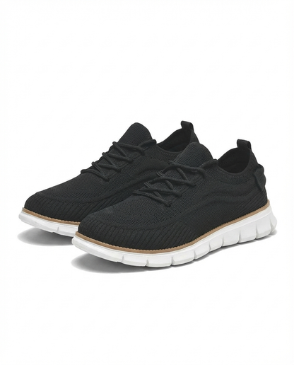 Effortless Knit Fashion Sneaker for Women with Lace Up Cushioned Sole Casual Style